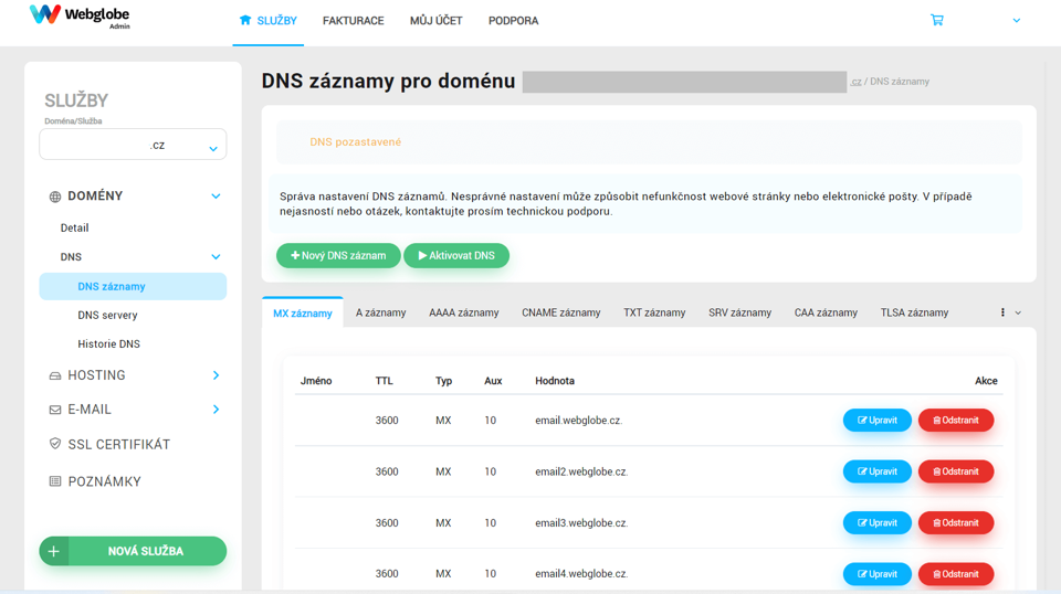 Jak aktivovat DNSSEC u Webglobe