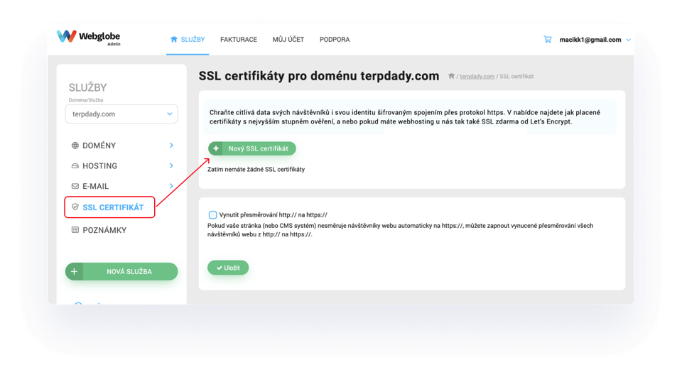 Jak si vygenerovat SSL certifikát pro doménu