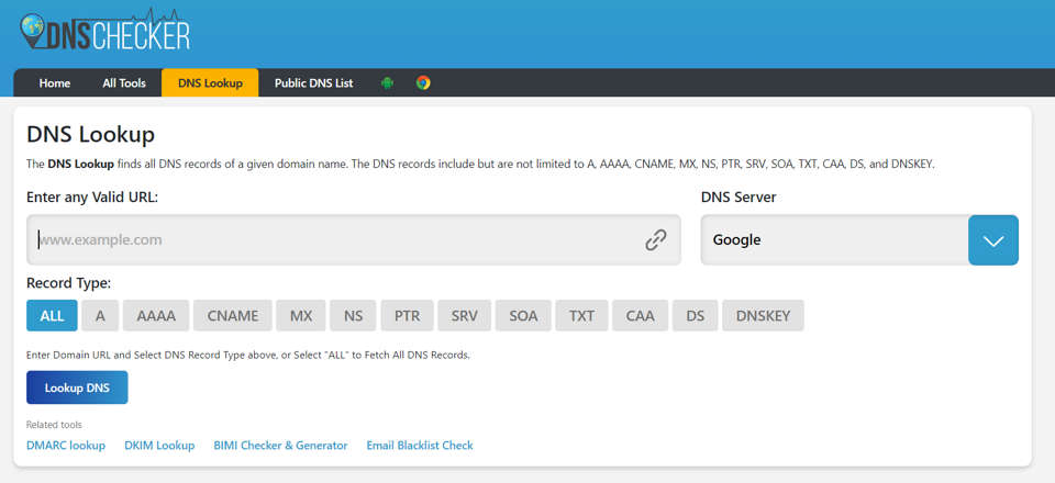 Test DNS – DNS check