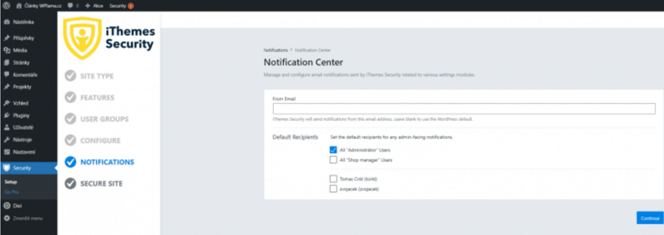 iThemes Security – Notification Center