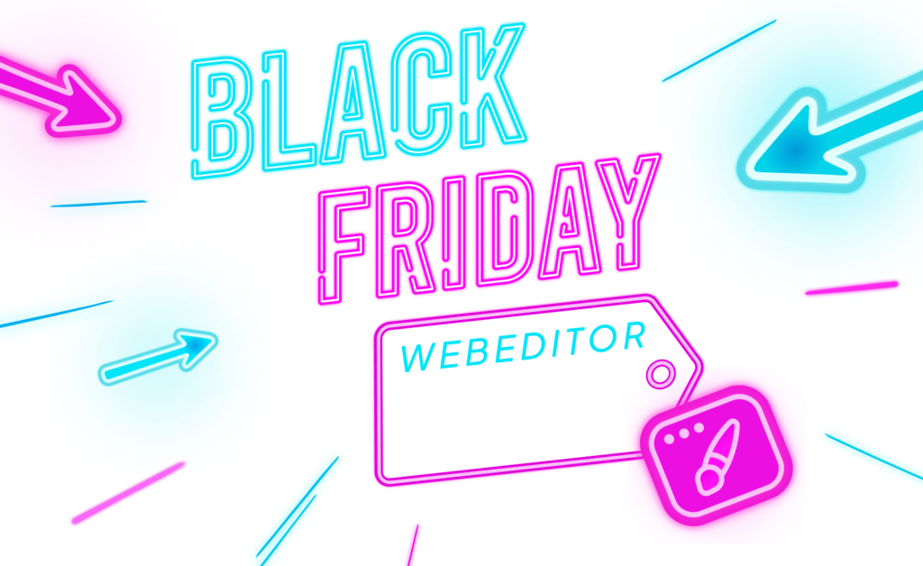 Black Friday WebEditor o 50 % levnější