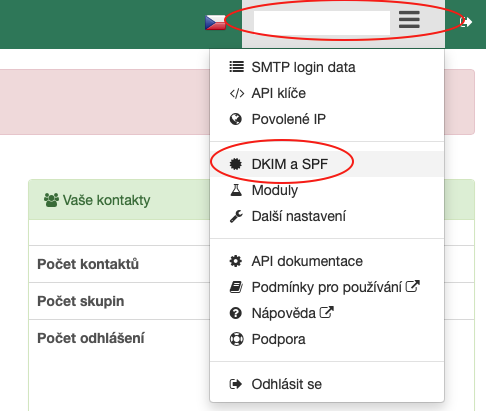 Nastavení DKIM a SPF v Mail Klerk