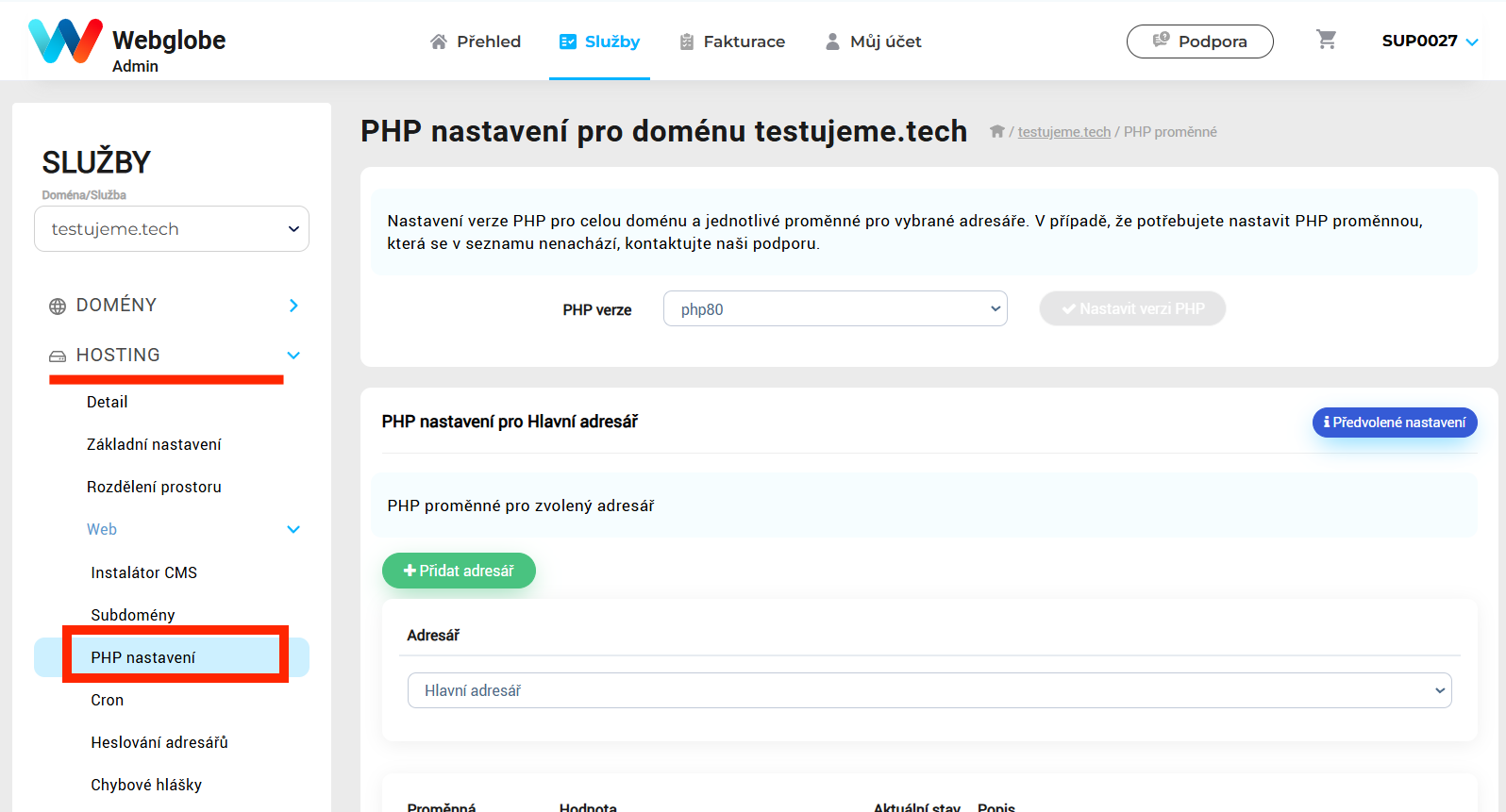 Nastavení upload_max_filesize a post_max_size pro webhosting